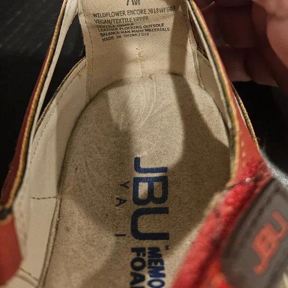 Mary Jane, Vegan Upper, Red JBU by Jambu Wildflower Encore size 7M - Picture 14 of 15